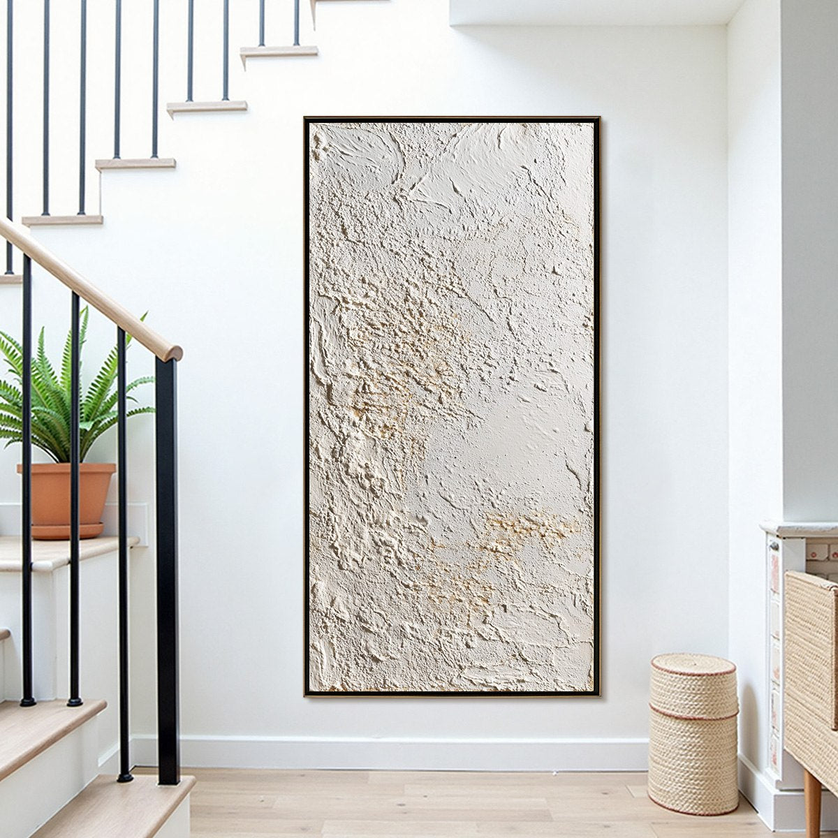 TERRA ALBA: Textured Wabi Sabi Minimalist Abstract Painting