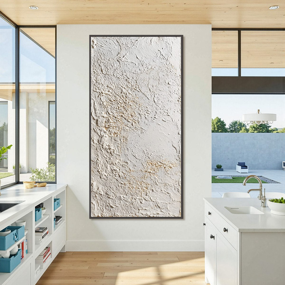 TERRA ALBA: Textured Wabi Sabi Minimalist Abstract Painting