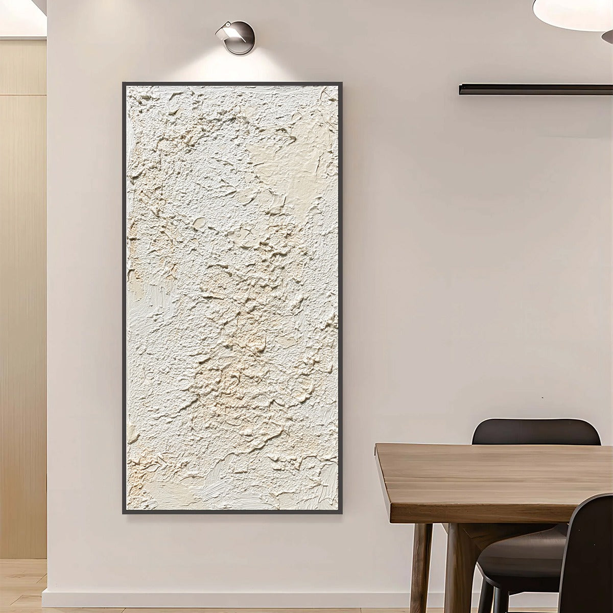 TERRA BLANCA: Heavy Texture Minimalist Wabi Sabi Painting