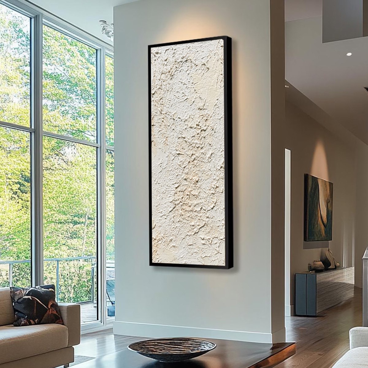 TERRA BLANCA: Heavy Texture Minimalist Wabi Sabi Painting