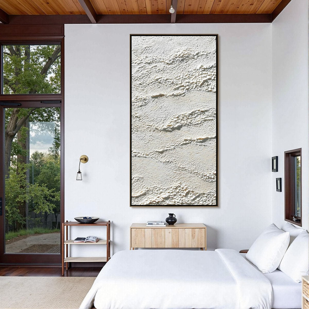 TERRA BLANCA: Minimalist Wabi Sabi Textured Abstract Painting
