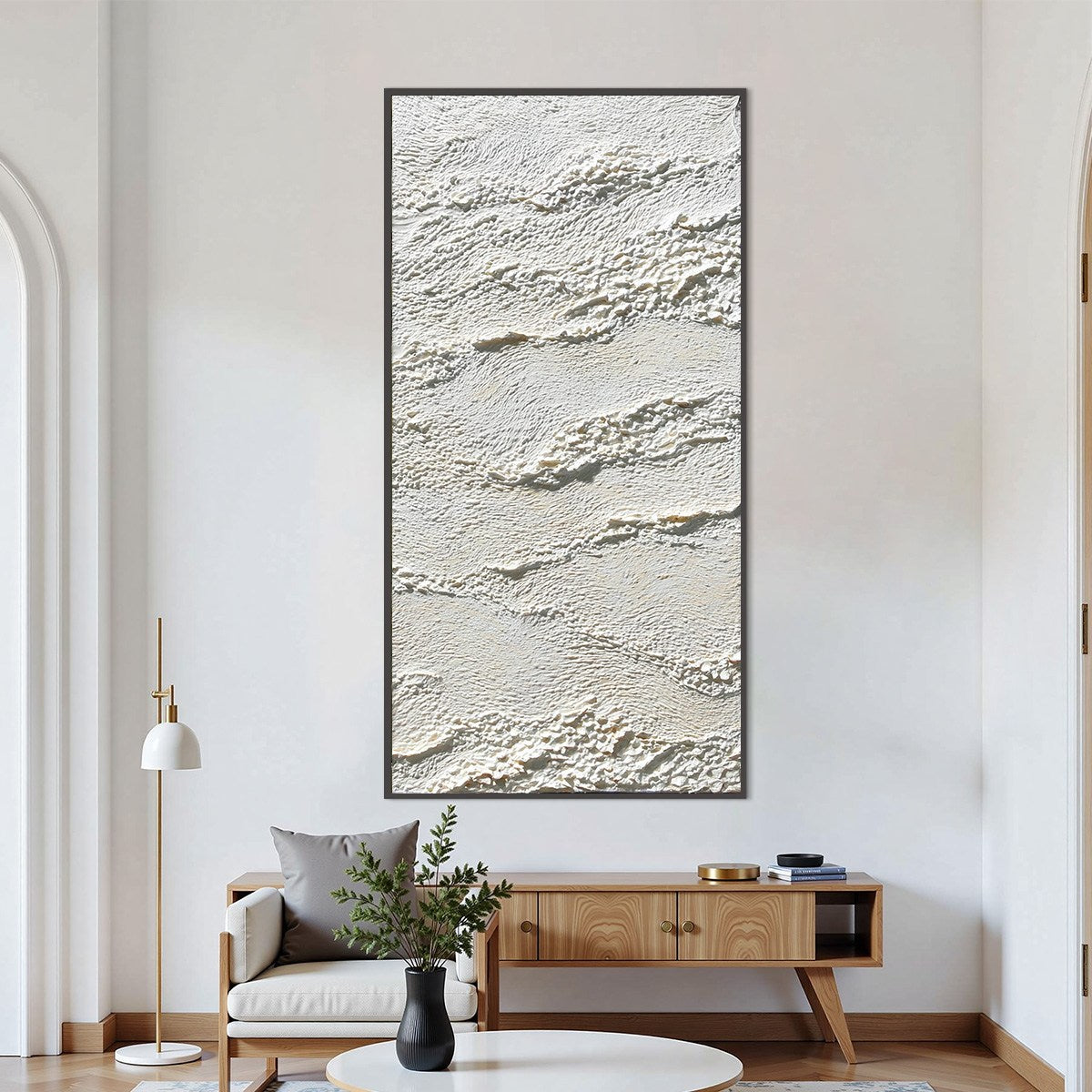 TERRA BLANCA: Minimalist Wabi Sabi Textured Abstract Painting