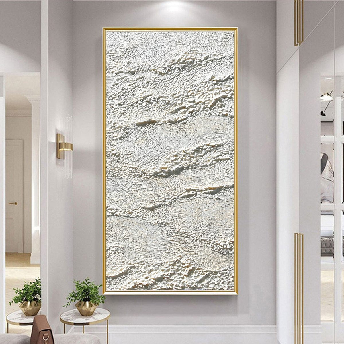 TERRA BLANCA: Minimalist Wabi Sabi Textured Abstract Painting