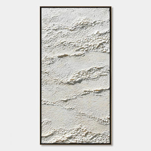 TERRA BLANCA: Minimalist Wabi Sabi Textured Abstract Painting