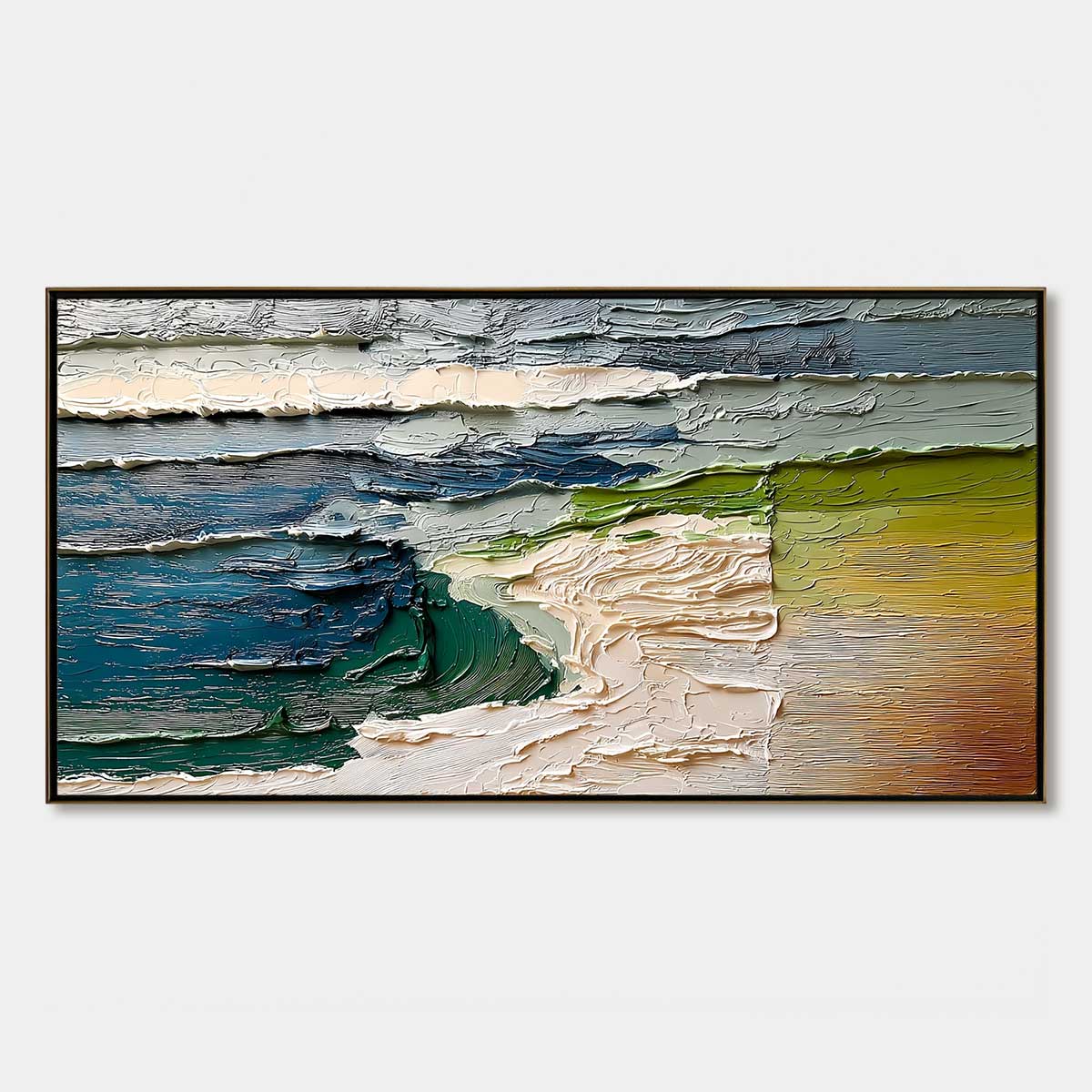 TERRA'S EDGE: Textured Wabi Sabi Coastal Abstract Painting
