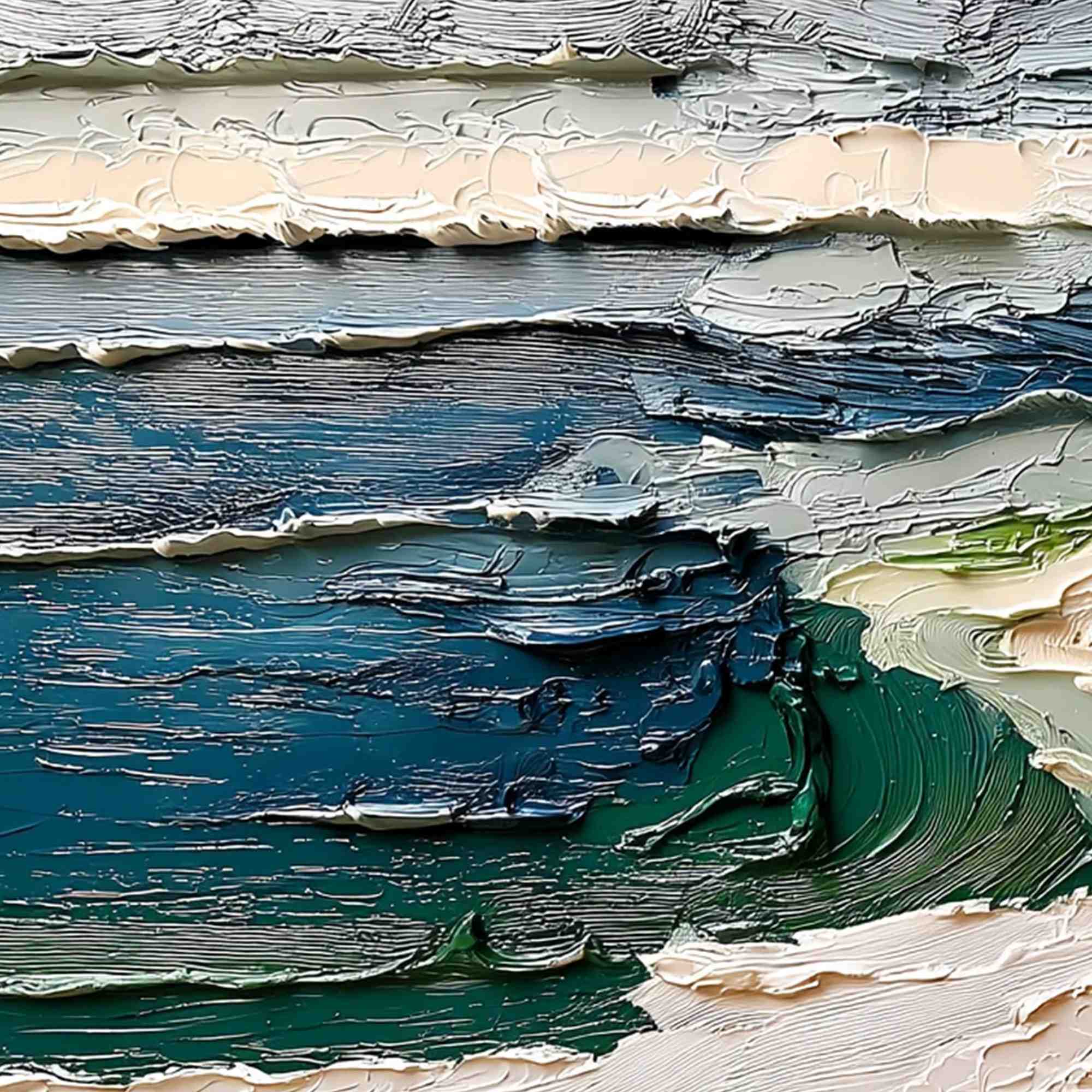 TERRA'S EDGE: Textured Wabi Sabi Coastal Abstract Painting
