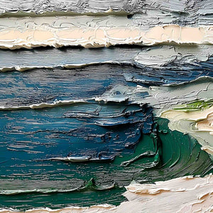 TERRA'S EDGE: Textured Wabi Sabi Coastal Abstract Painting