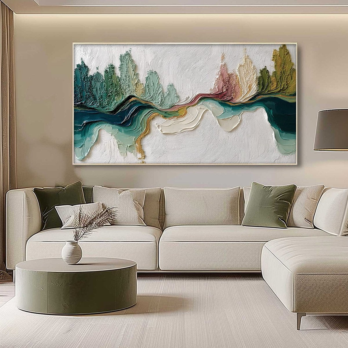 TERRA'S VEINS: Textured Abstract Landscape Impasto Oil Painting