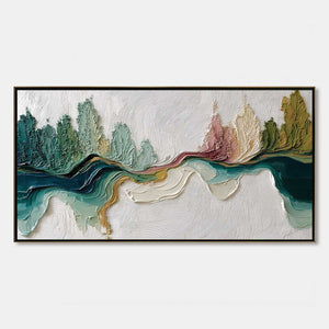 TERRA'S VEINS: Textured Abstract Landscape Impasto Oil Painting