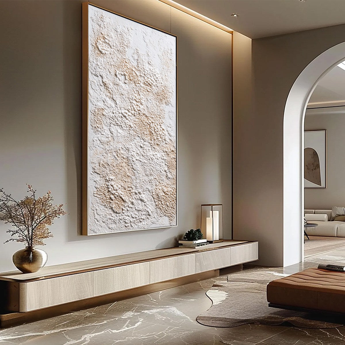 TERRA VEIL: Wabi Sabi Textured Minimalist Abstract Painting