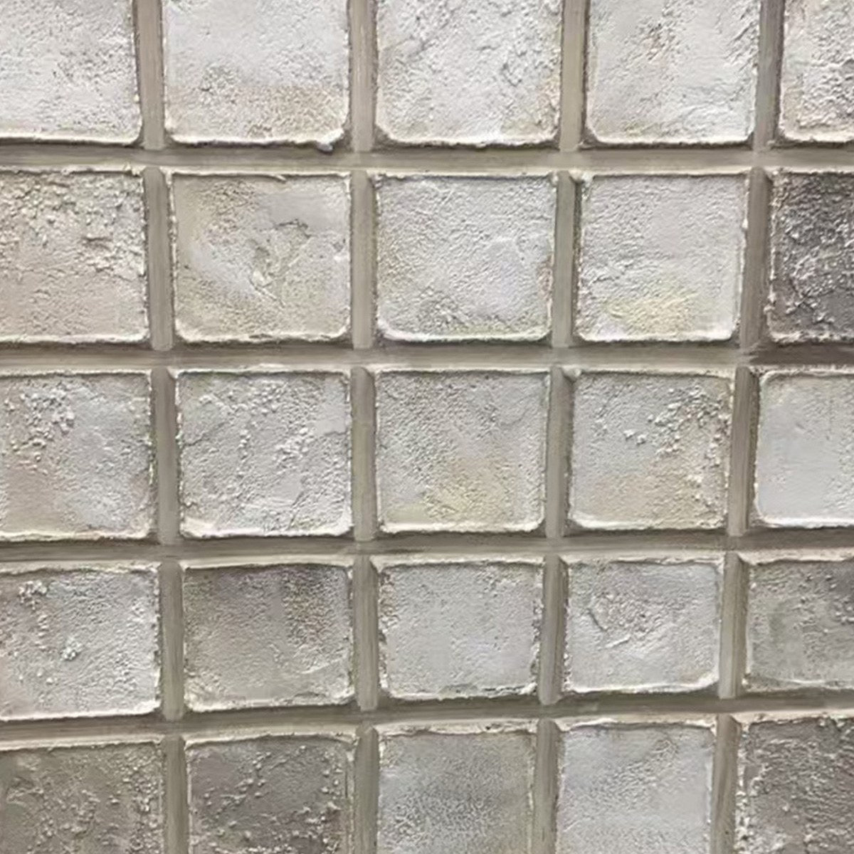 TESSELLATION- Textured Minimalist Abstract White Oil Painting