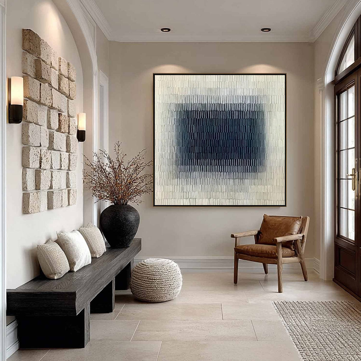 TEXTURED DEPTHS: Minimalist Textured Abstract Painting