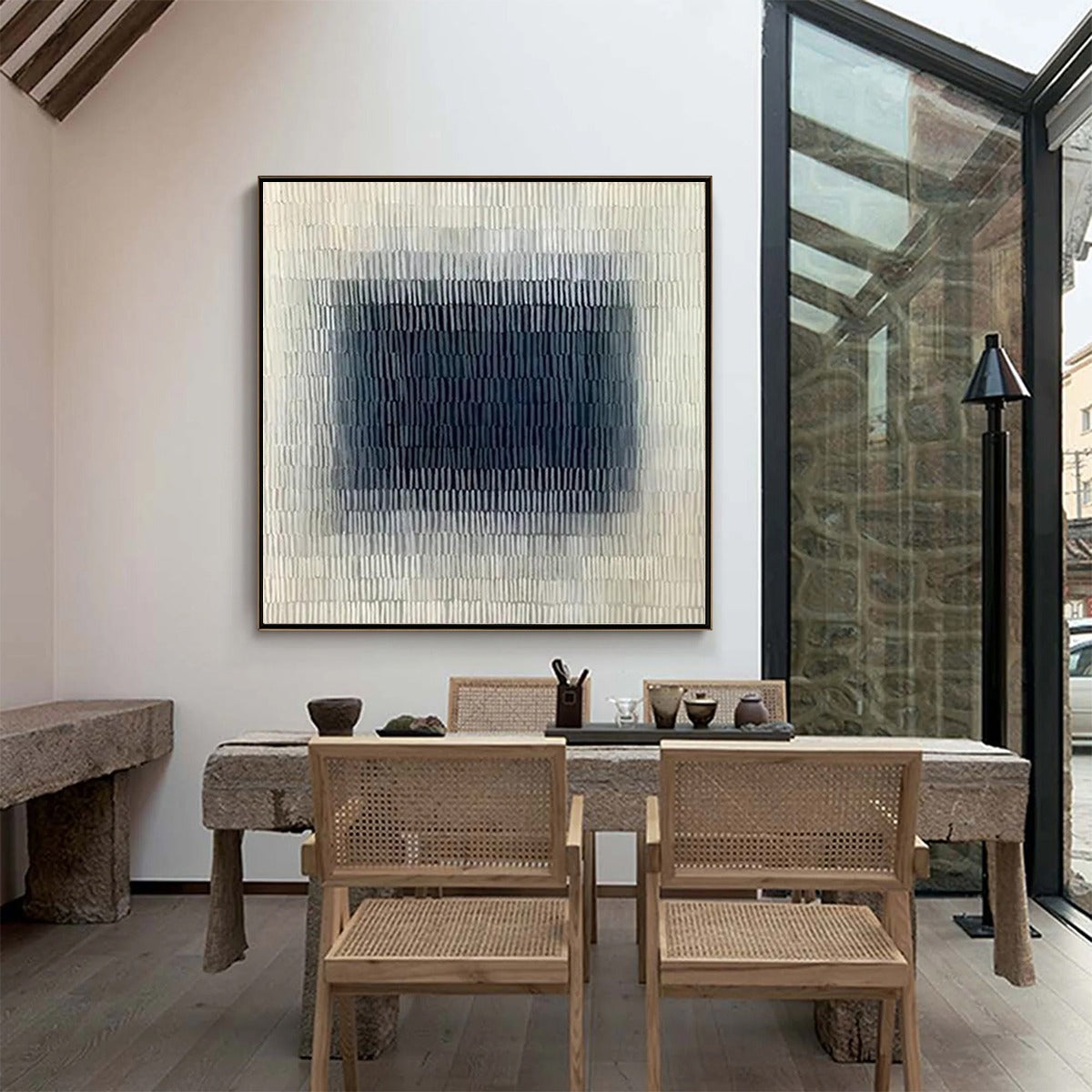 TEXTURED DEPTHS: Minimalist Textured Abstract Painting