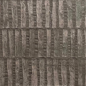 TEXTURED RECTANGLE ARRAY: Minimalist Textured Painting in Brown