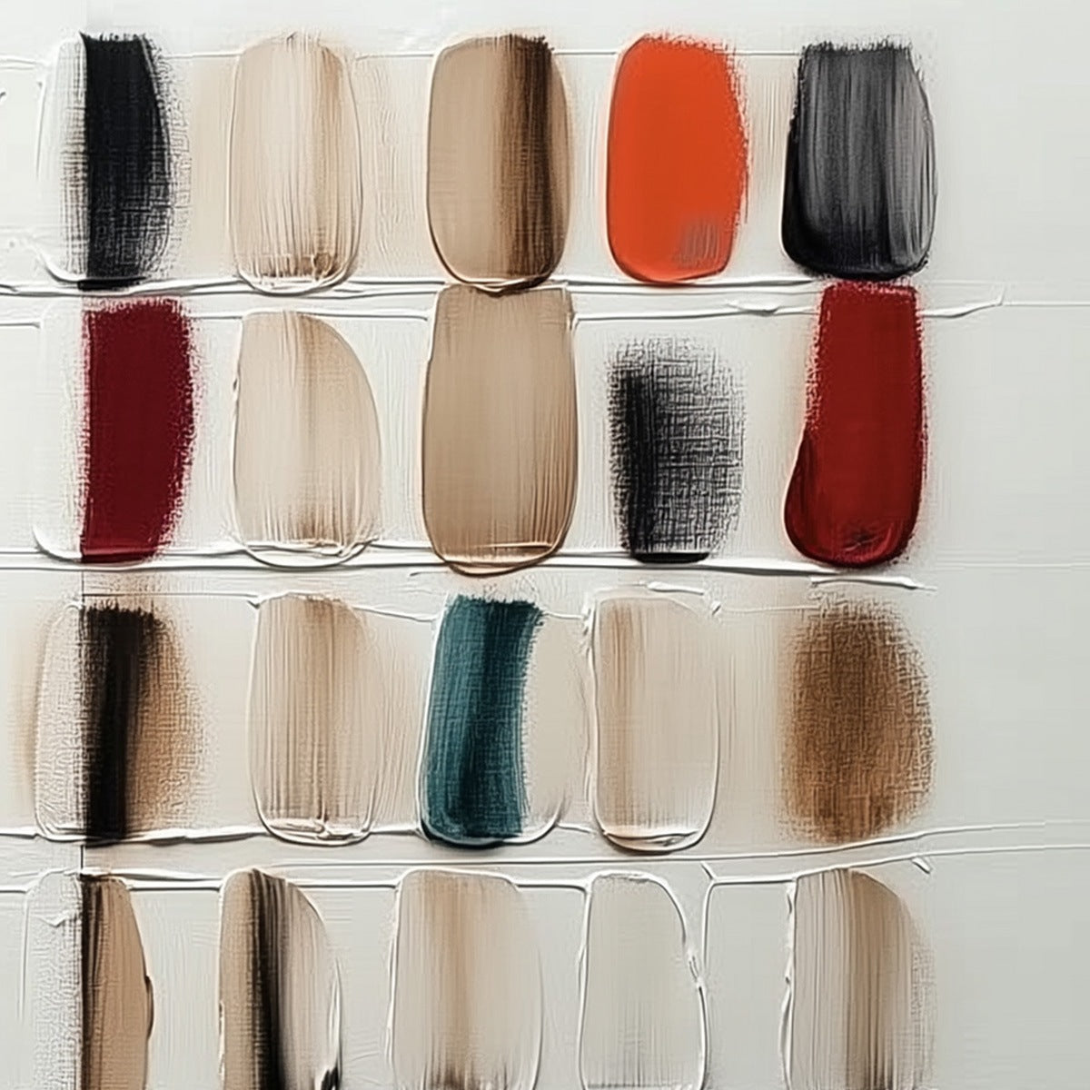 TEXTURED TILES: Minimalist Abstract Textured Oil Painting