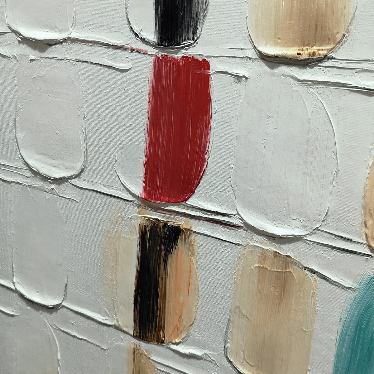 TEXTURED TILES: Minimalist Abstract Textured Oil Painting