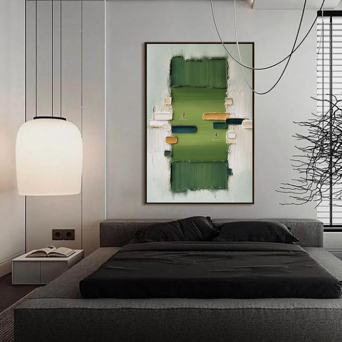 THE ARENA: Textured Abstract Sports Painting with a Minimalist Feel