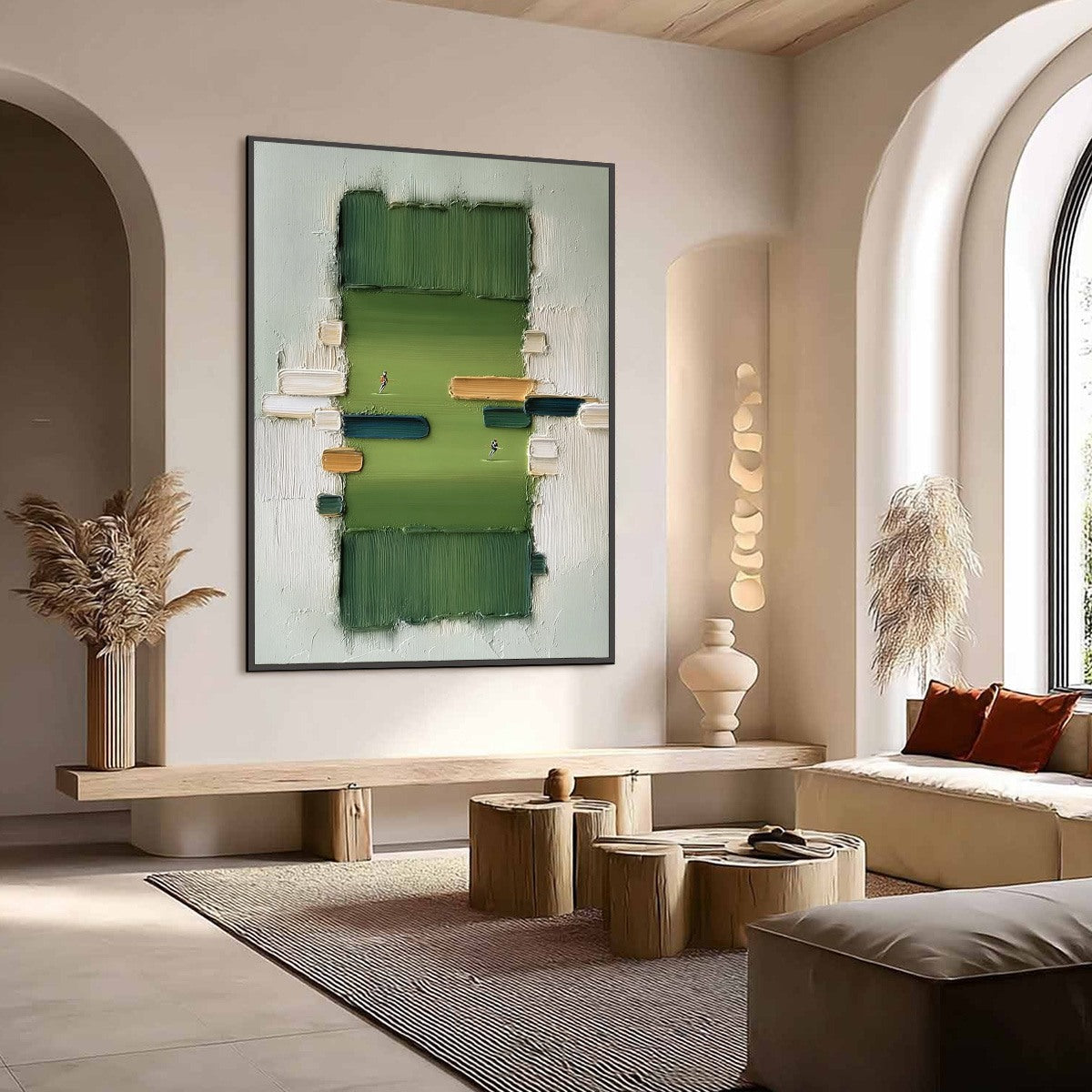 THE ARENA: Textured Abstract Sports Painting with a Minimalist Feel