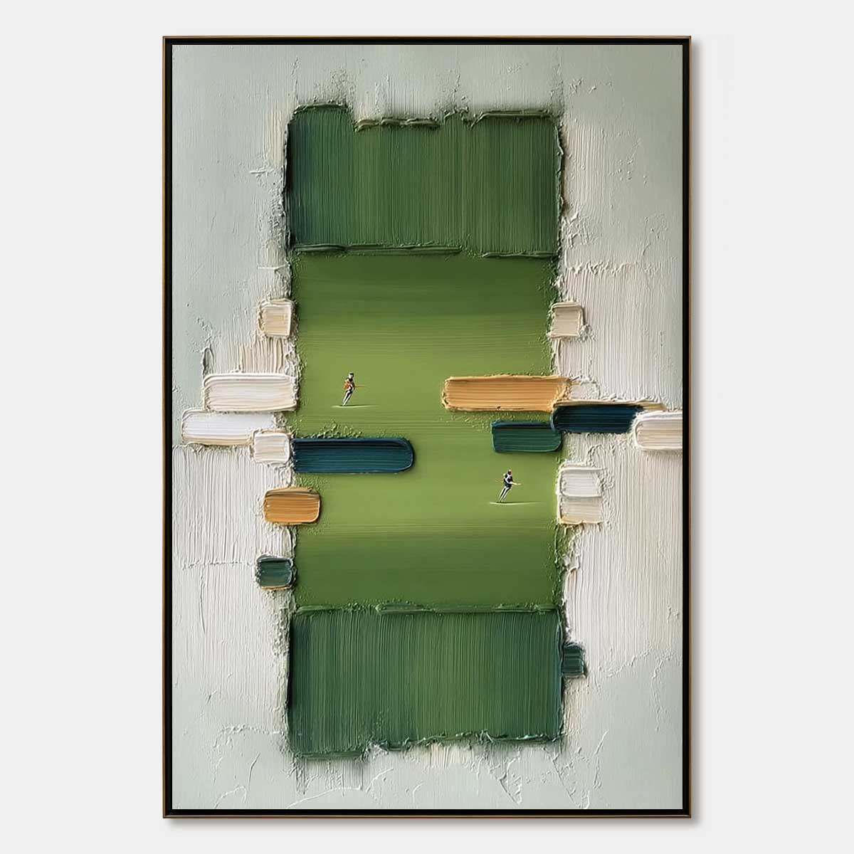 THE ARENA: Textured Abstract Sports Painting with a Minimalist Feel