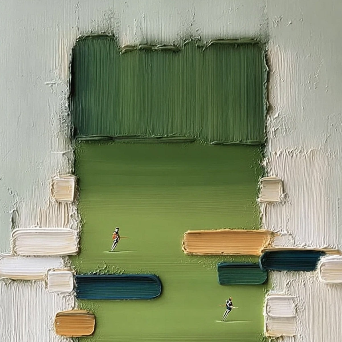 THE ARENA: Textured Abstract Sports Painting with a Minimalist Feel