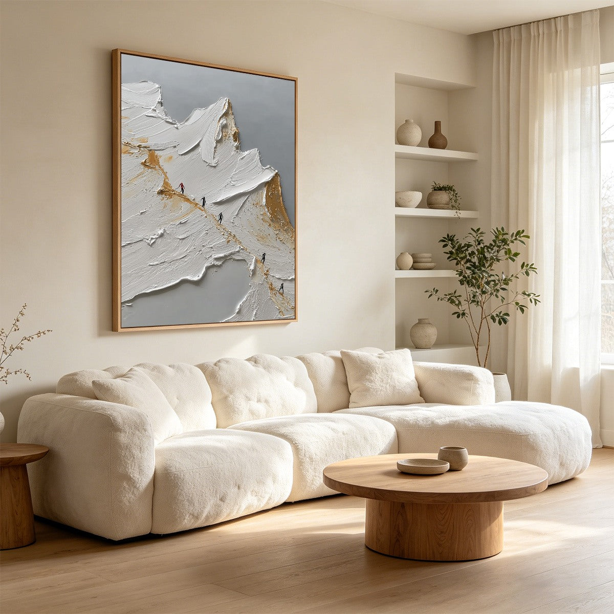 THE ASCENT: Textured Abstract Mountain Impasto Oil Painting
