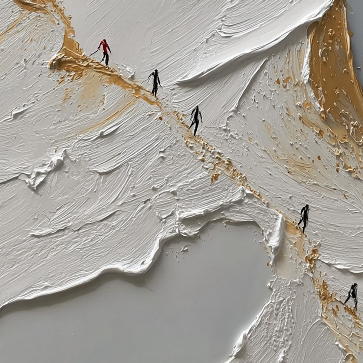 THE ASCENT: Textured Abstract Mountain Impasto Oil Painting