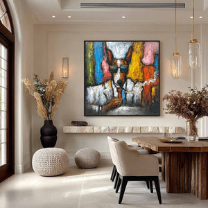 THE BOSS: Colorful Impasto Dog Portrait Painting