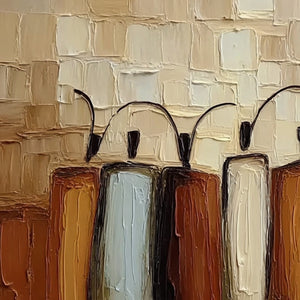 THE COLLECTIVE: Square Abstract Impasto Palette Knife Painting