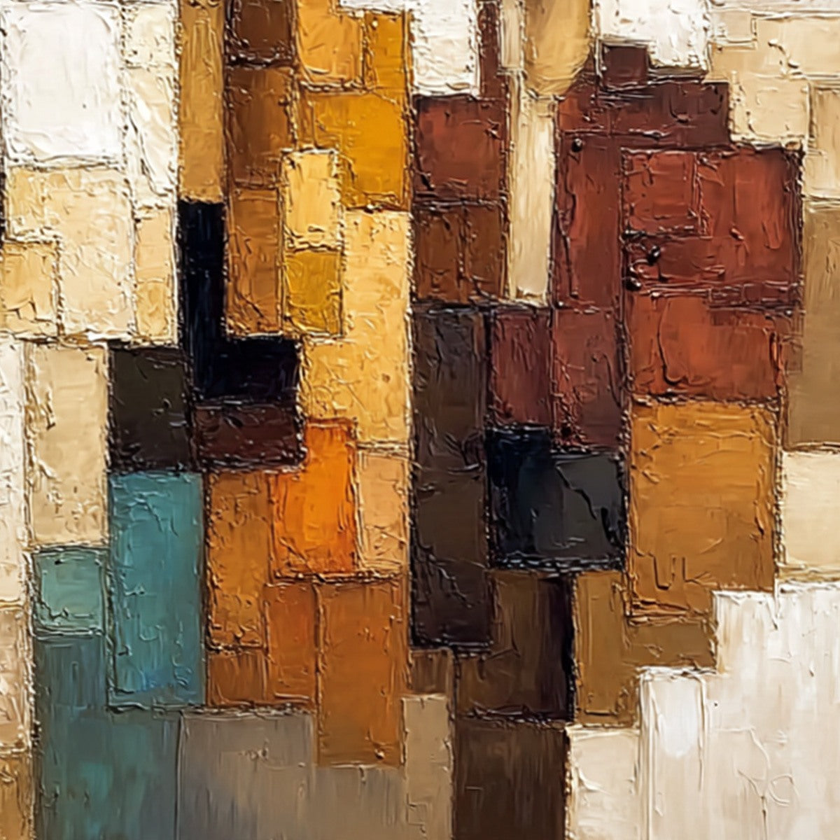 THE COMPADRES: Abstract Figurative Impasto Palette Knife Painting