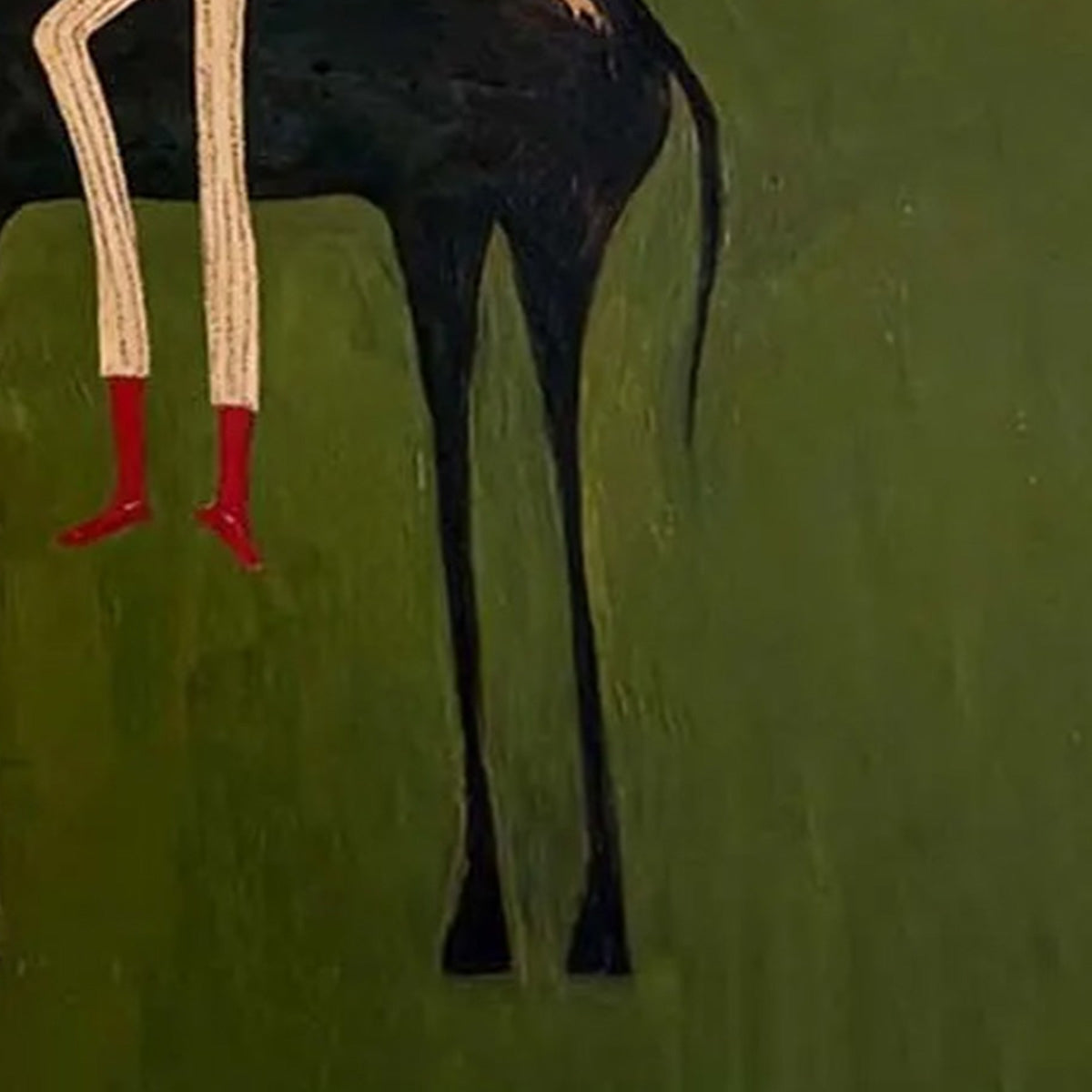 THE COMPANION: Modern Figurative Painting of a Horse and Rider