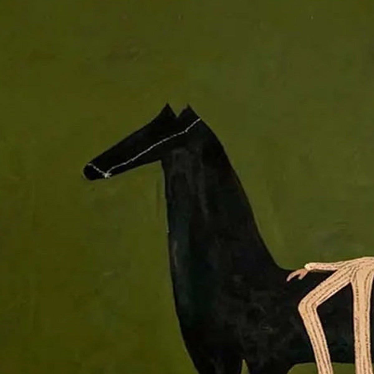 THE COMPANION: Modern Figurative Painting of a Horse and Rider