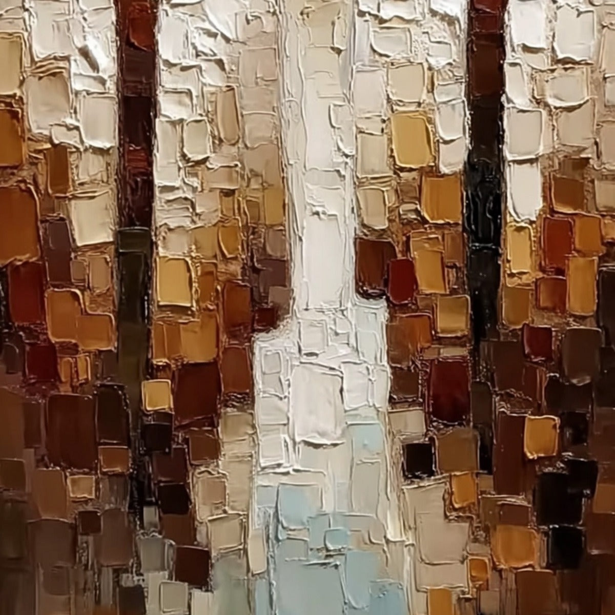 THE COMPANIONS: Heavy Texture Impasto Painting of Two Figures