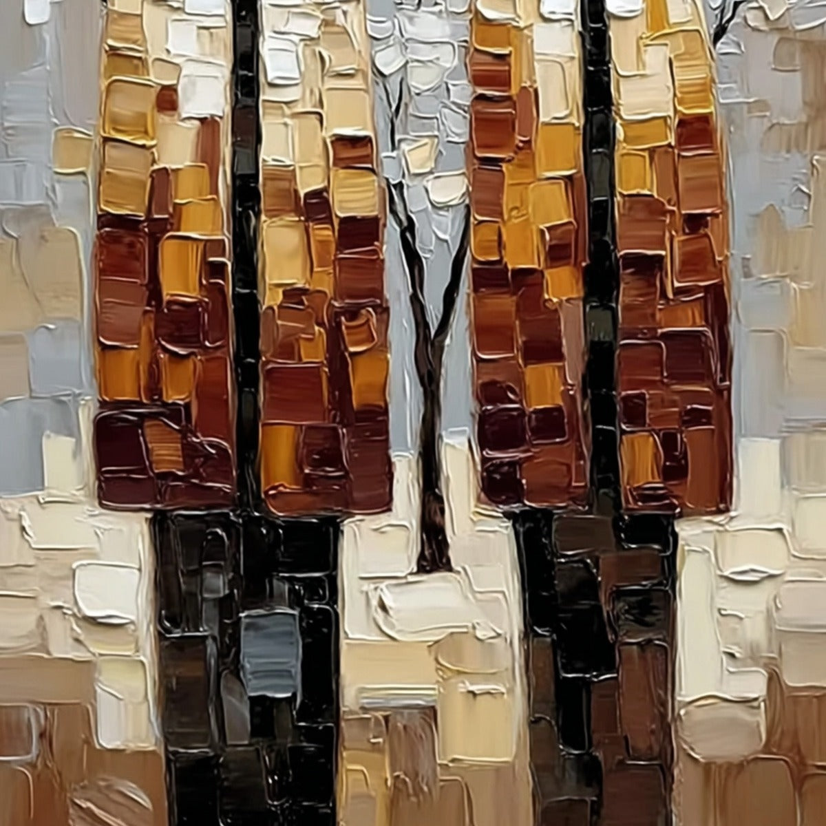 THE COMPANIONS: Textured Figurative Impasto Art for Modern Decor