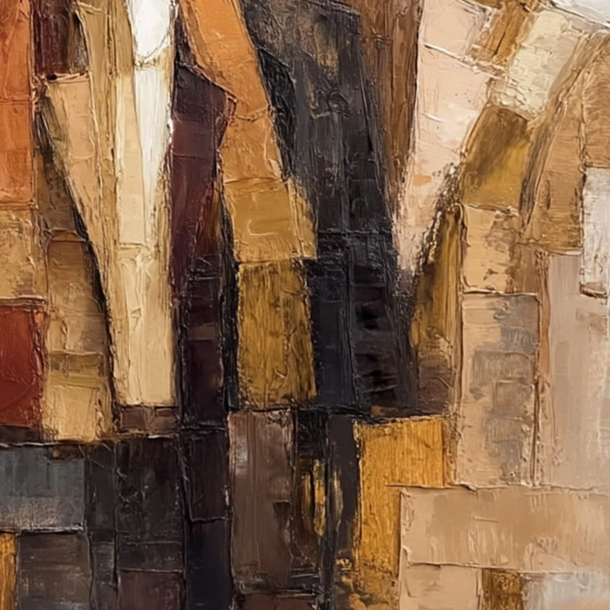 THE COMPANIONS: Textured Figurative Portrait Oil Painting with Palette Knife