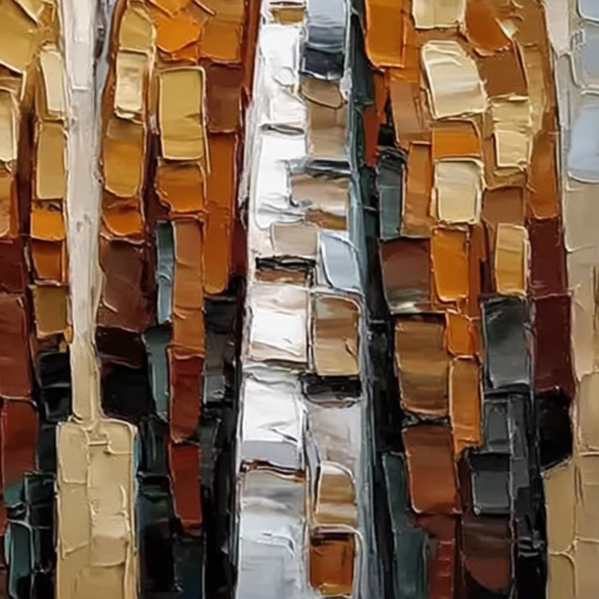 THE COMPANIONS: Textured Impasto Painting of Two Figures in a Forest