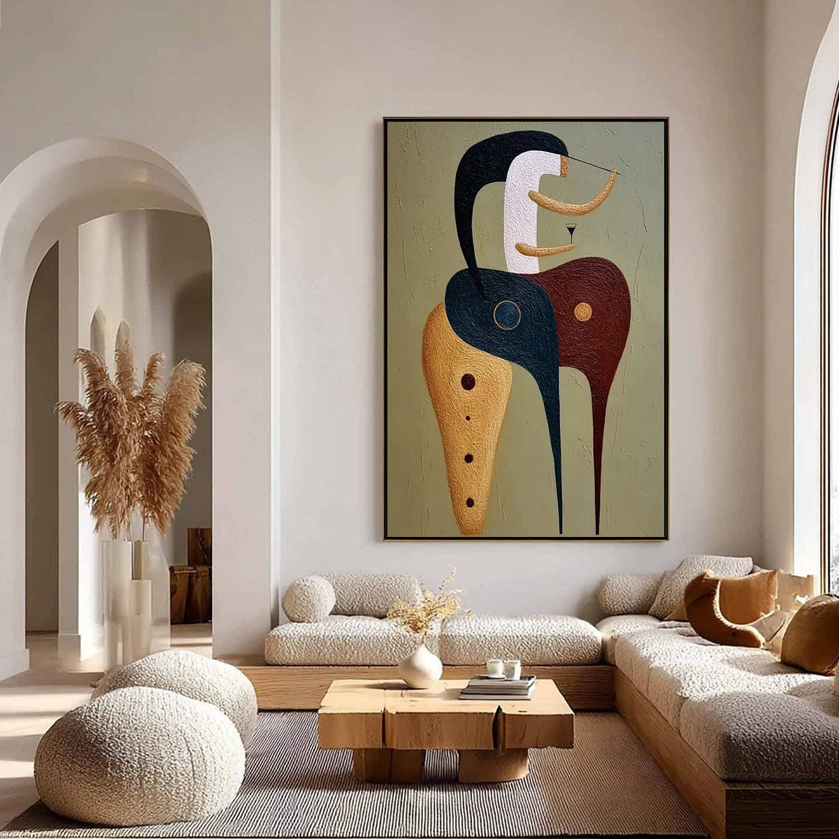 THE CONNOISSEUR: Textured Abstract Figurative Painting for Modern Decor