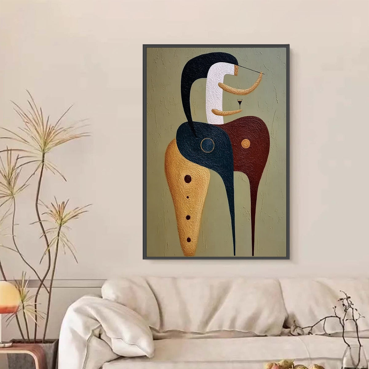 THE CONNOISSEUR: Textured Abstract Figurative Painting for Modern Decor