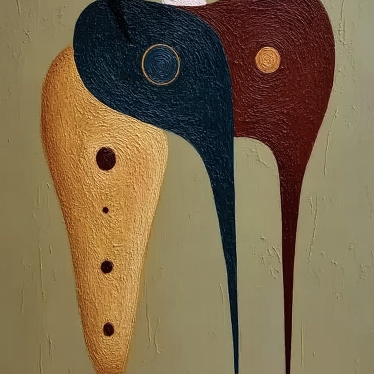 THE CONNOISSEUR: Textured Abstract Figurative Painting for Modern Decor