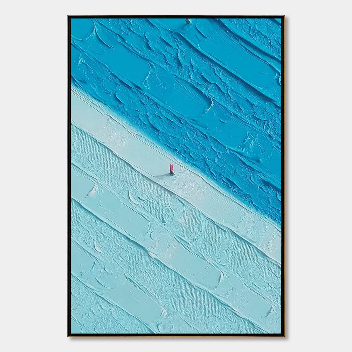 THE CROSSING: Textured Minimalist Abstract Seascape Painting