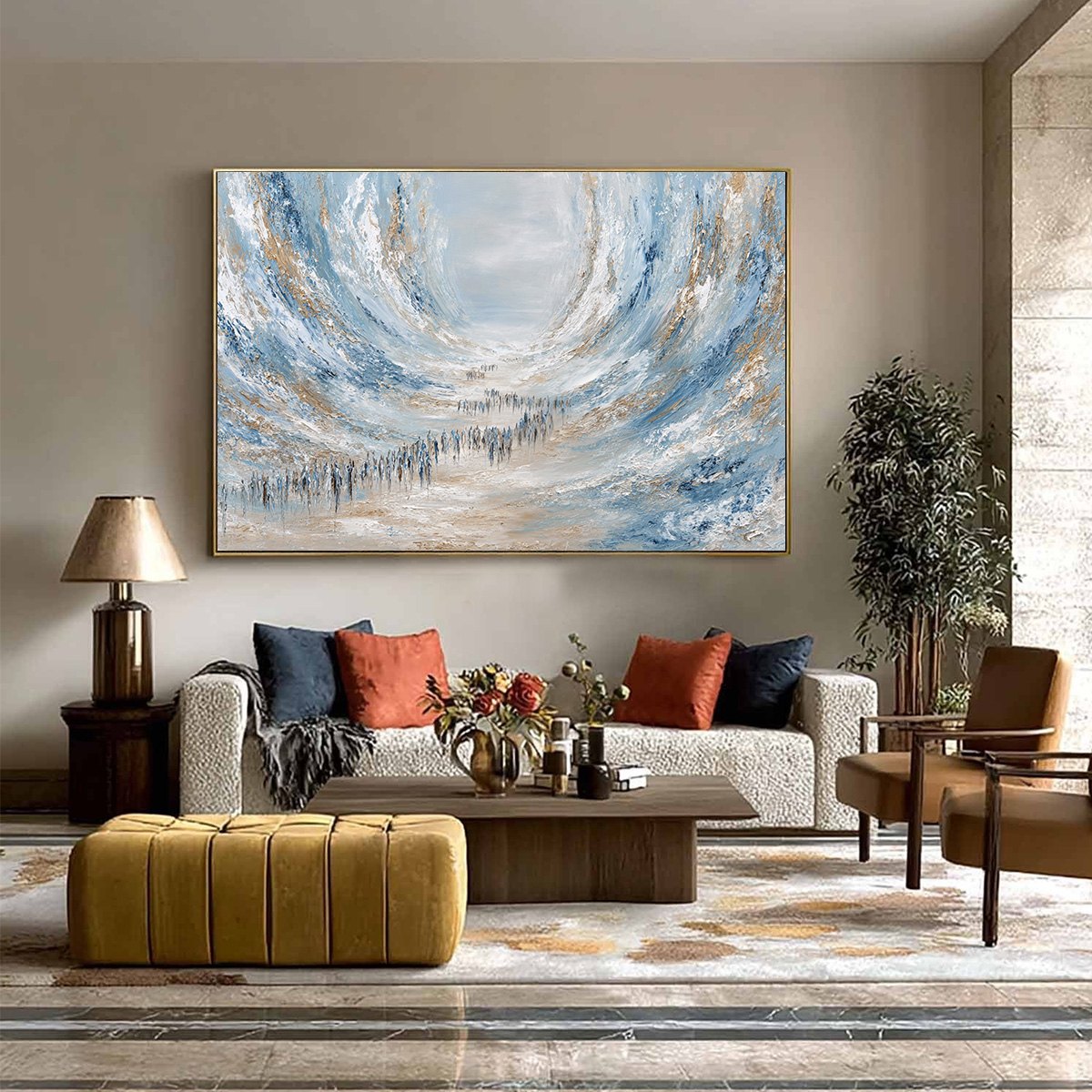 THE EXODUS: Large Abstract Figurative Textured Wall Art