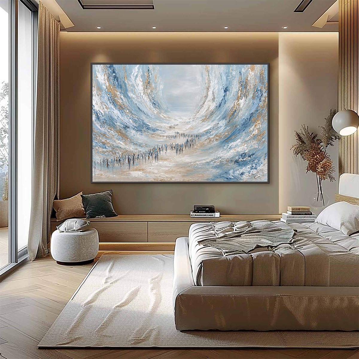 THE EXODUS: Large Abstract Figurative Textured Wall Art