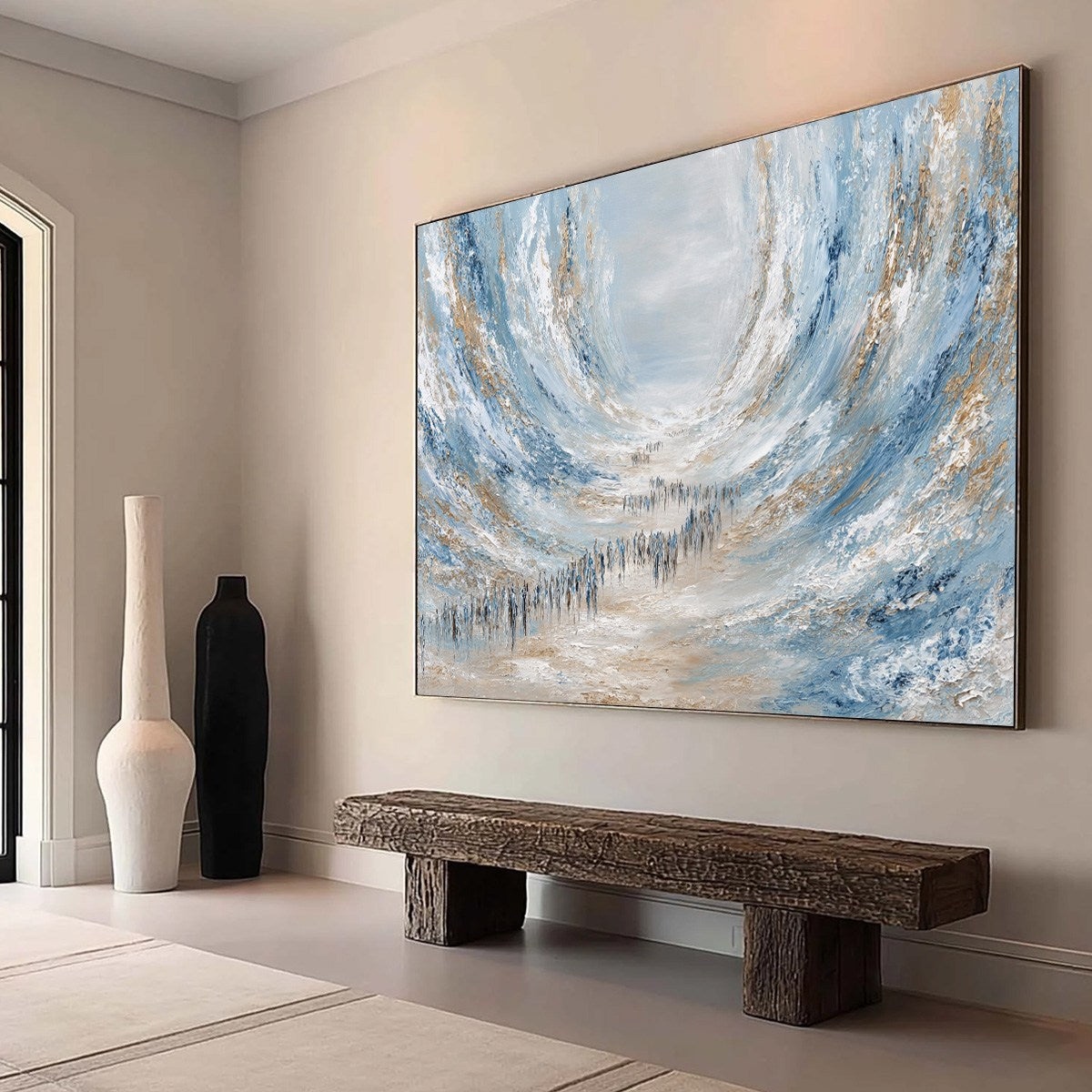 THE EXODUS: Large Abstract Figurative Textured Wall Art