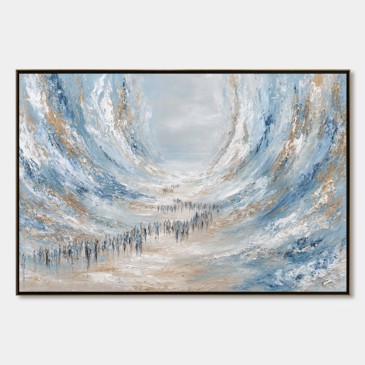 THE EXODUS: Large Abstract Figurative Textured Wall Art