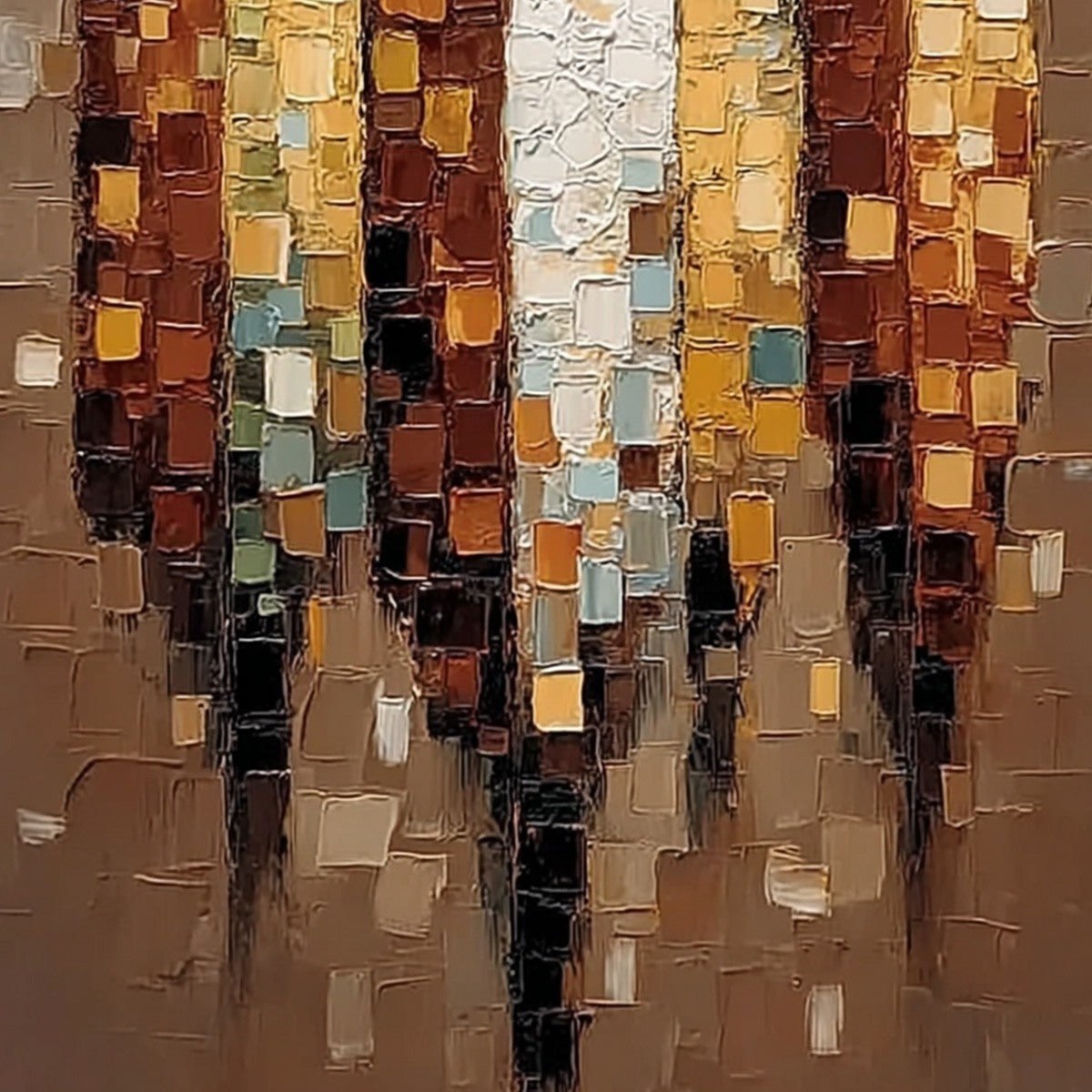 THE FELLOWSHIP: Textured Impasto Figurative Palette Knife Painting