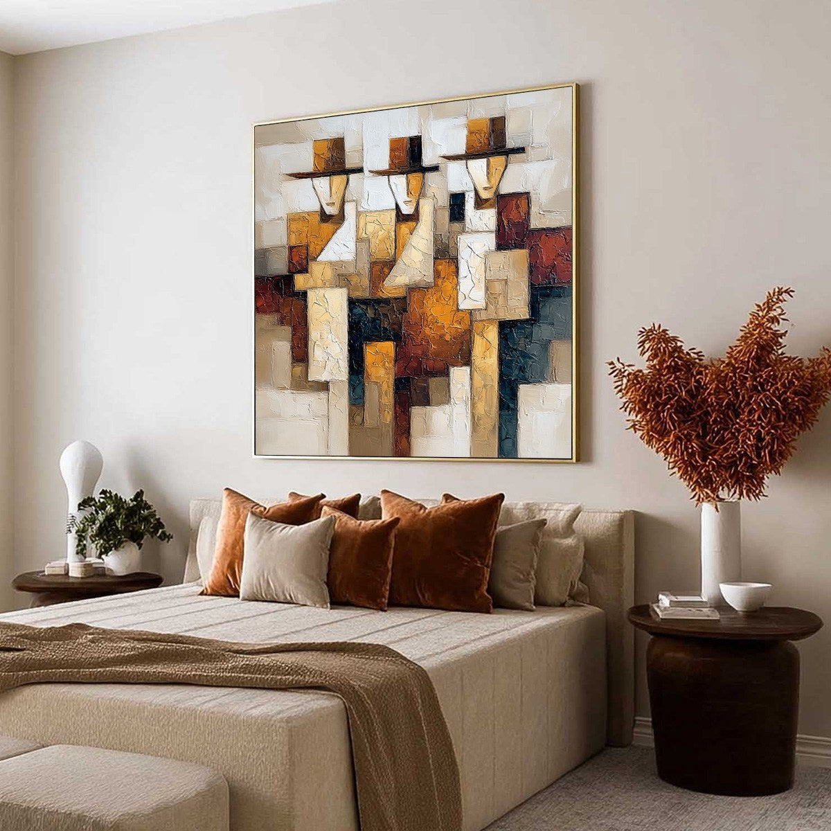 THE JOURNEYMEN: Heavy Texture Palette Knife Figurative Painting