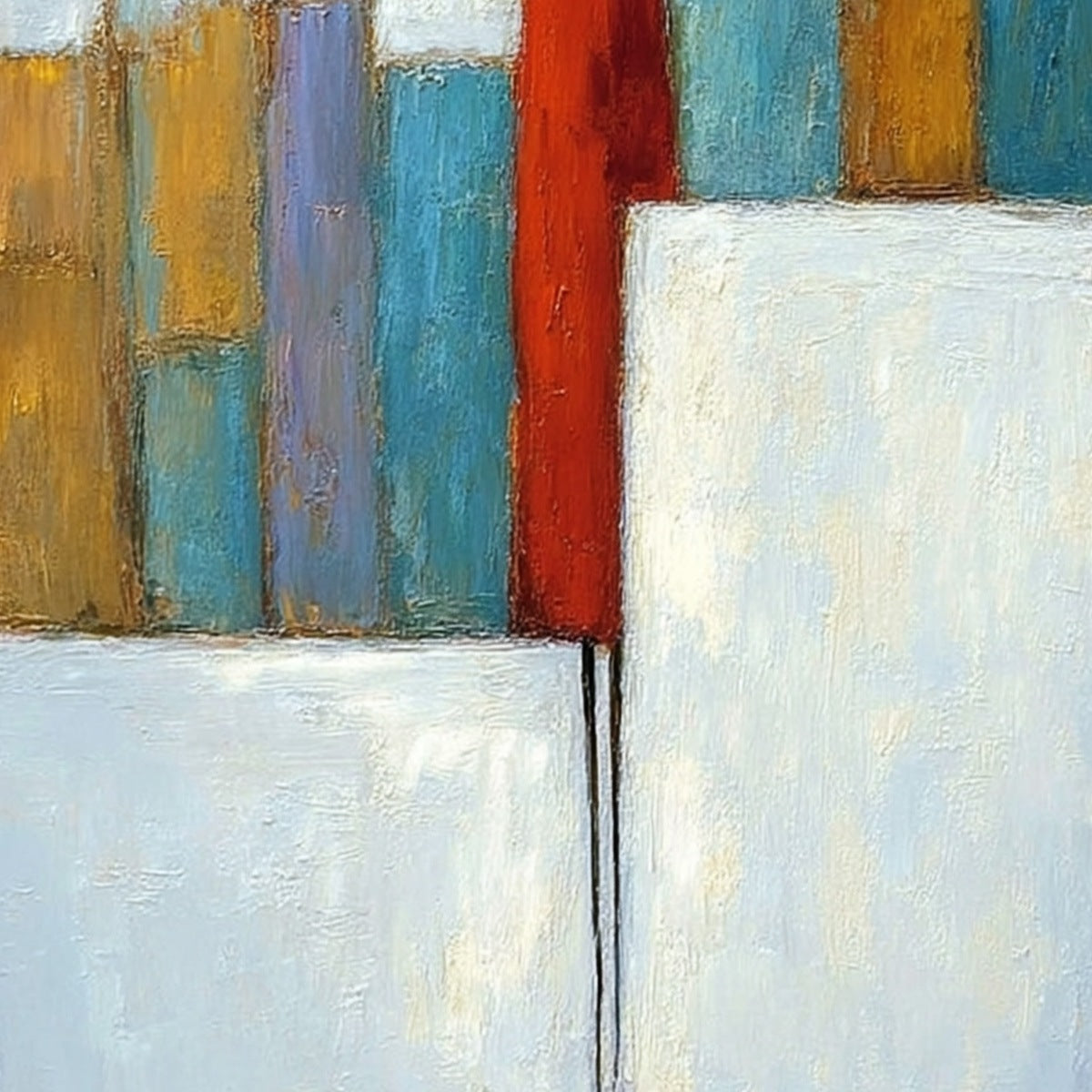 THE OBSERVER: Colorful Abstract Figurative Cityscape Painting