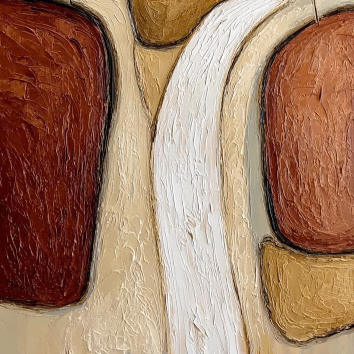 THE PASSAGE: Textured Wabi Sabi Abstract Earth Tone Painting