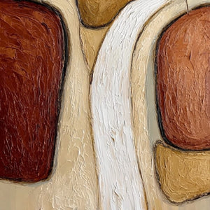 THE PASSAGE: Textured Wabi Sabi Abstract Earth Tone Painting