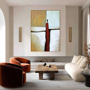 THE PATH: Textured Abstract Figurative Painting for Modern Decor