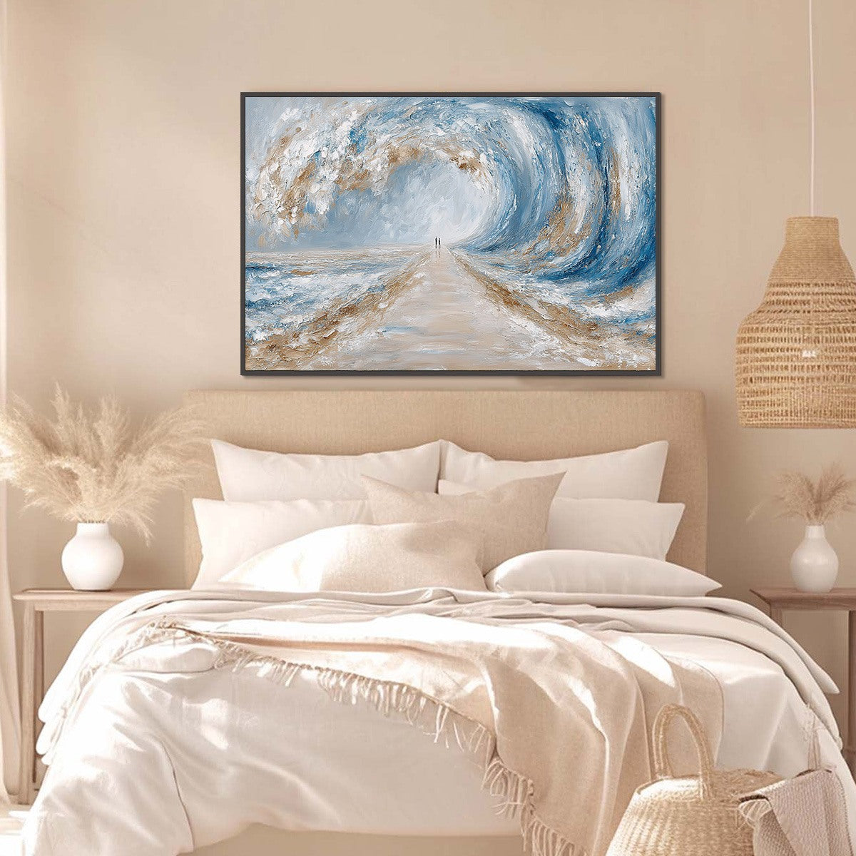 THE PATH WITHIN THE TIDE: Large Textured Abstract Seascape Painting